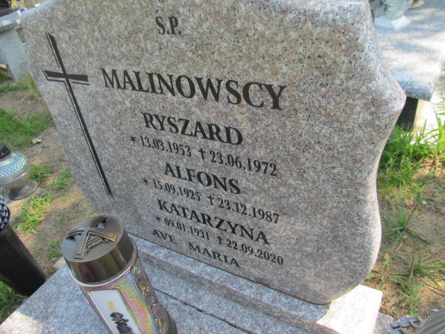 Alfons Malinowsk 1925 Stepnica - Grobonet - Wyszukiwarka osób pochowanych