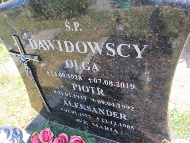 Aleksander Dawidowski 1922 Stepnica - Grobonet - Wyszukiwarka osób pochowanych